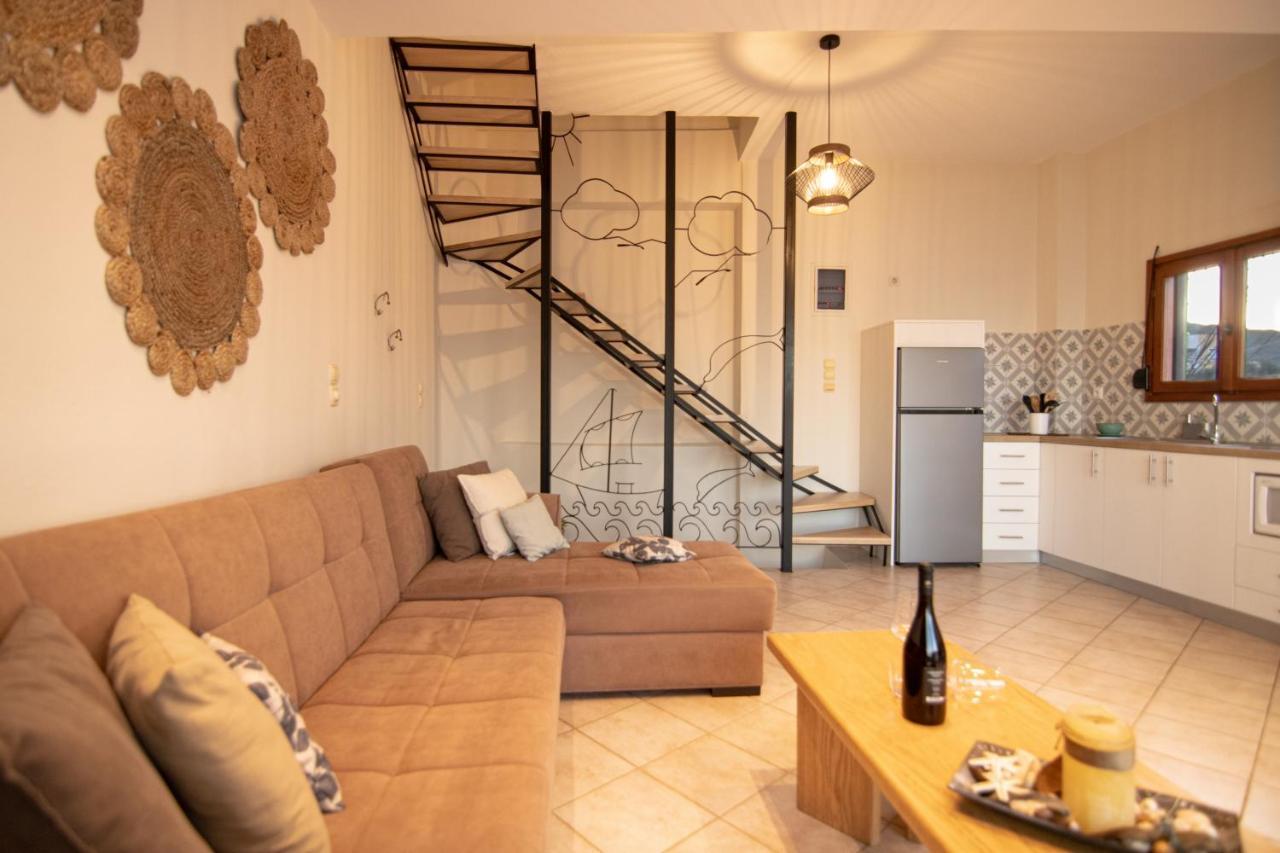 The Island House - Family Size Apt - Overlooking The Aegean - 3 Steps From The Beach Mochlos Buitenkant foto
